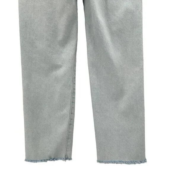 Madewell The Momjean Ripped Raw Hem High Rise Light Denim Mom Jeans Womens 25 - Picture 6 of 9